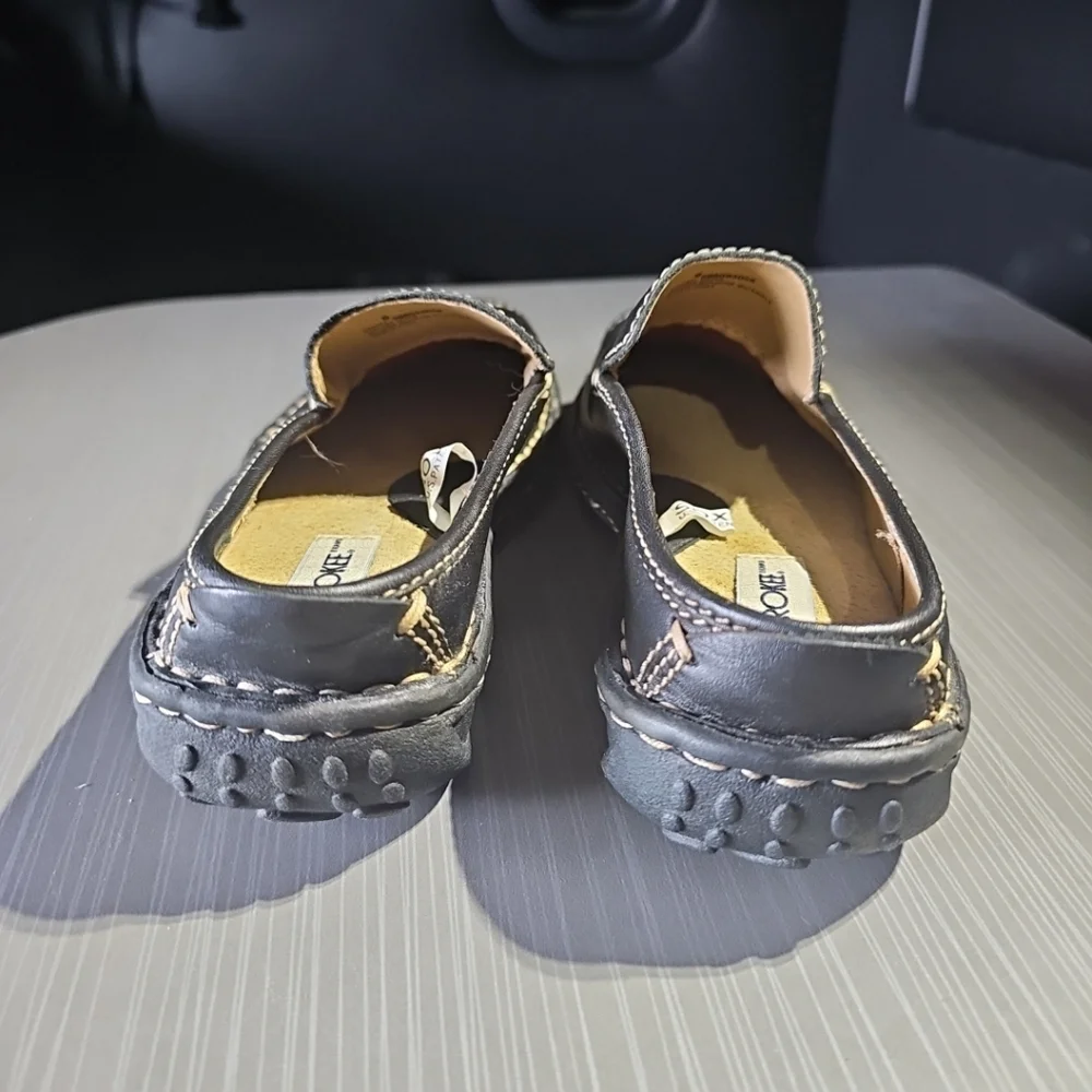 CHEROKEE Leather Upper Black Slip-On Moccasin‎ Driving Loafer Women’s 6 NWOT
